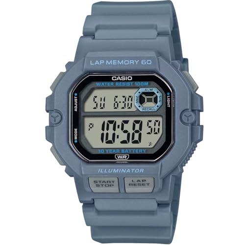 CASIO カシオ 腕時計 WS-1400H スクエア デジタルウォッチ スポーツ ランニング ジョギング ラップメモリー60 (ダスティブルー) [並行輸入品]